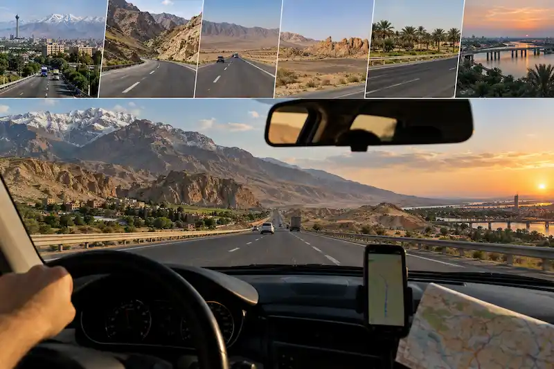 مسیر تهران به آبادان